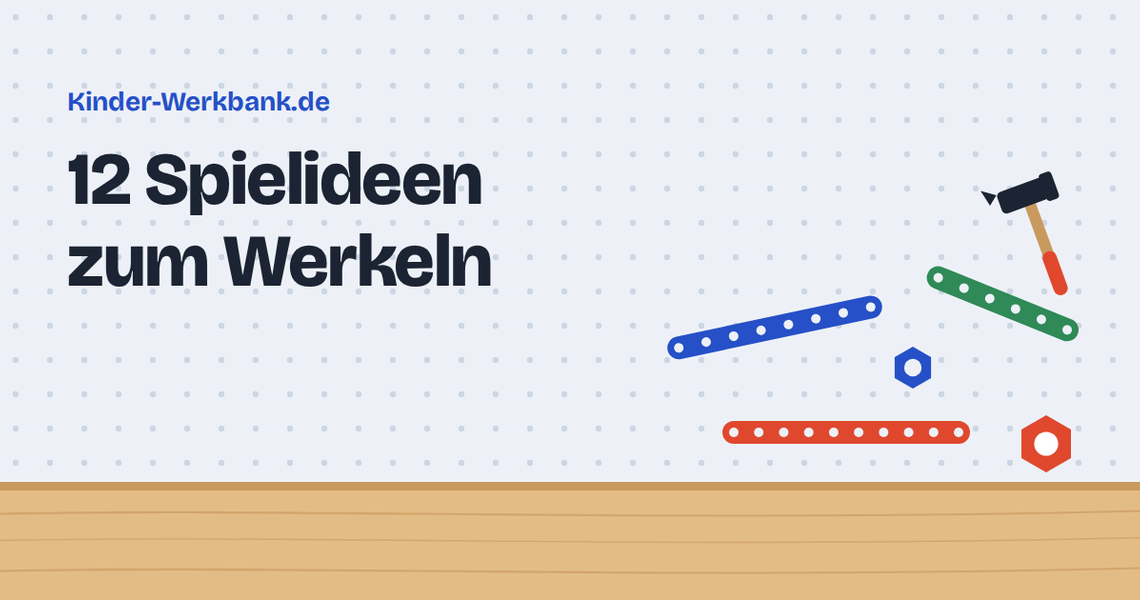 Grafik: Lochleisten, Muttern und Hammer
